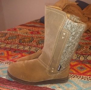 Muk LUKS Suede Sweater Boots